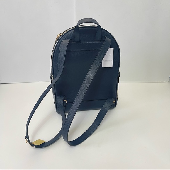 Lot / Set Of 3 Coach Plaid Pieces / Backpack, Crossbody & Wristlet/ New With Tag - Picture 11 of 16